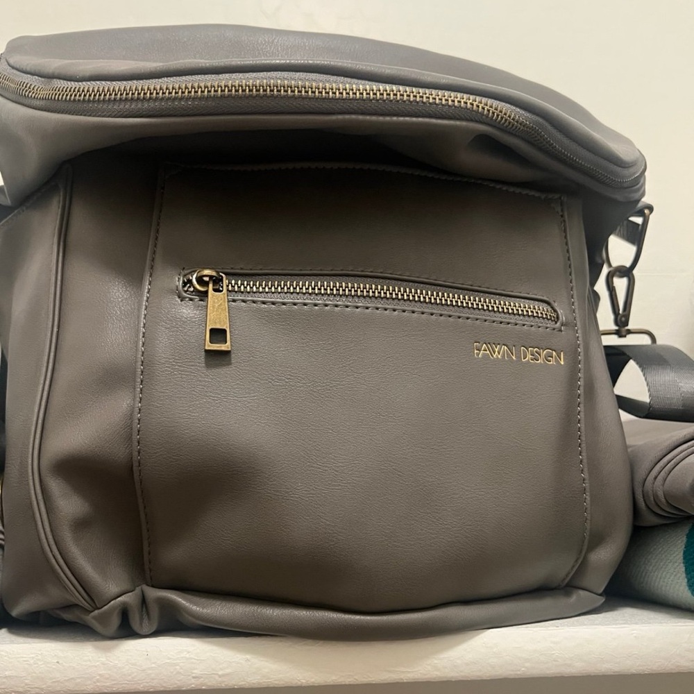 Fawn Design Stone Gray Diaper Bag